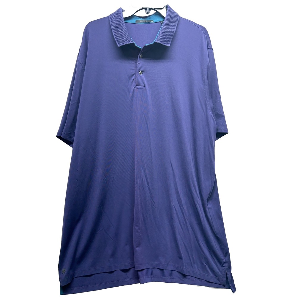 Greyson Mens Size 2XL Purple Cayuse Short Sleeve Performance Golf Polo Shirt